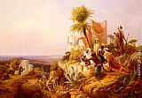 Niels Simonsen Arabs In A Hilltop Fort painting
